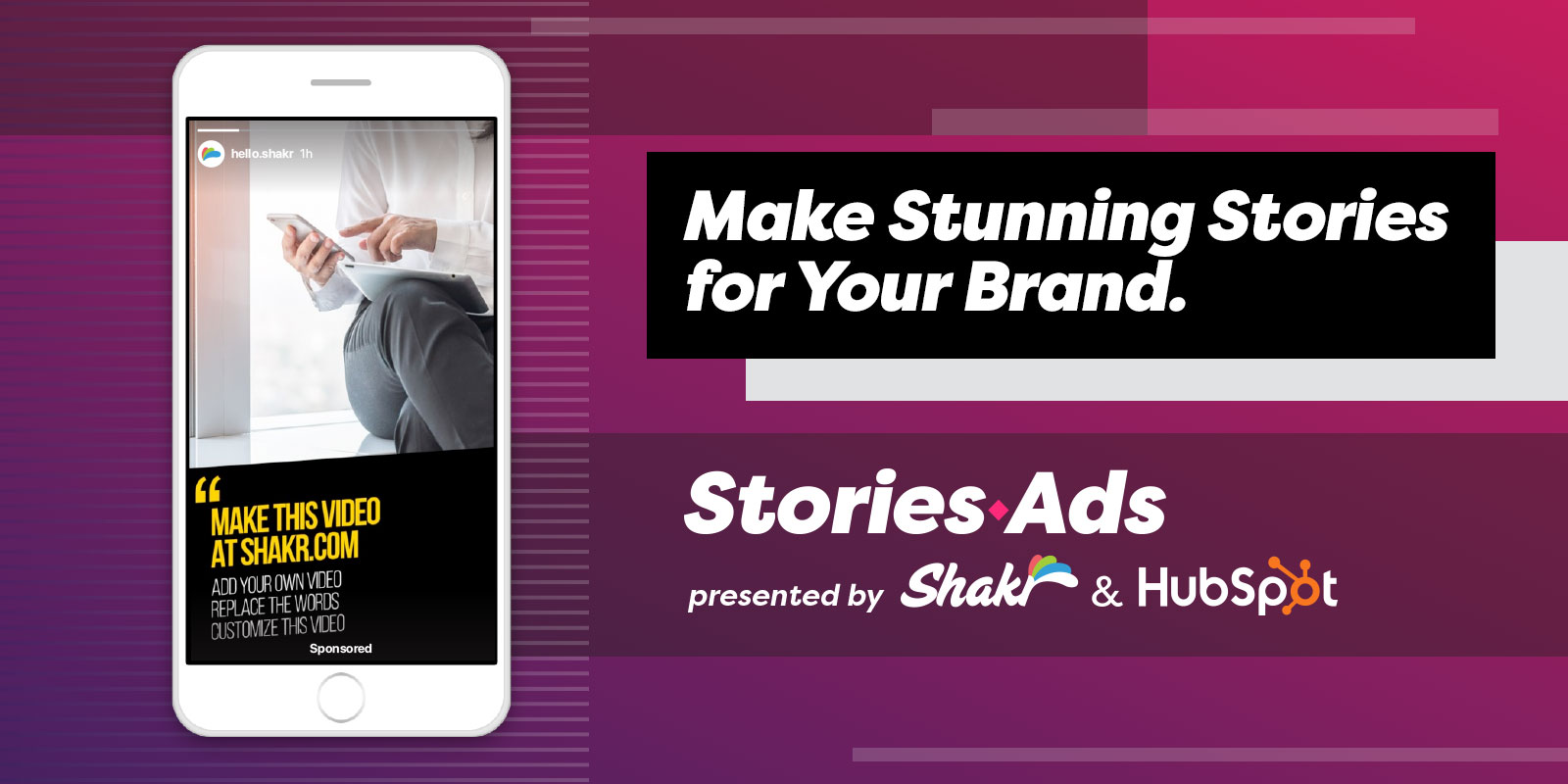 HubSpotとShakr、Instagram向け縦型動画広告制作ツール「StoriesAds.com」をリリース